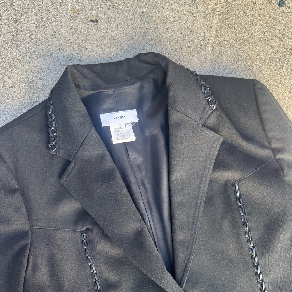 Vertigo Black Blazer Size Large - Picture 5 of 6